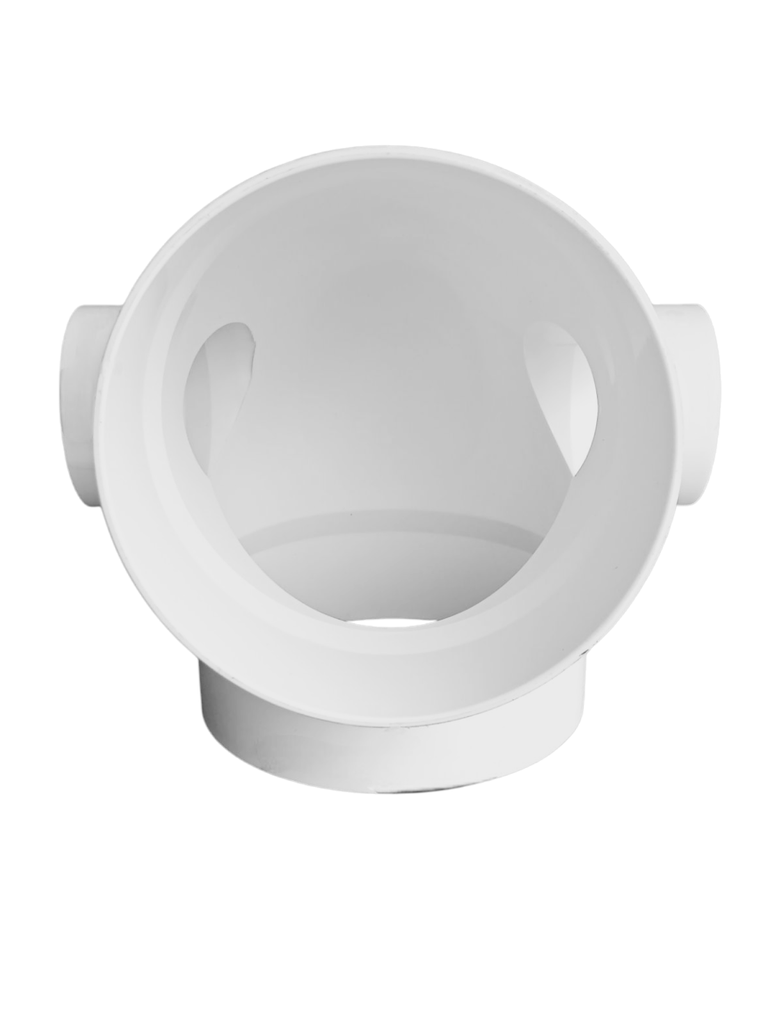 CODO 90 PVC SANIT 110MM X 50MM, SALIDAS 2 LATERAL