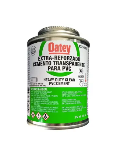[et04-0] Cemento Transparente EXTRA REFORZADO PARA PVC 1/4 L VERDE