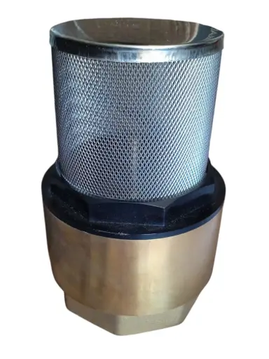 [vcff06] CHECK PICHANCHA C/RESORTE PVC/EPDM 4" LATON MALLA