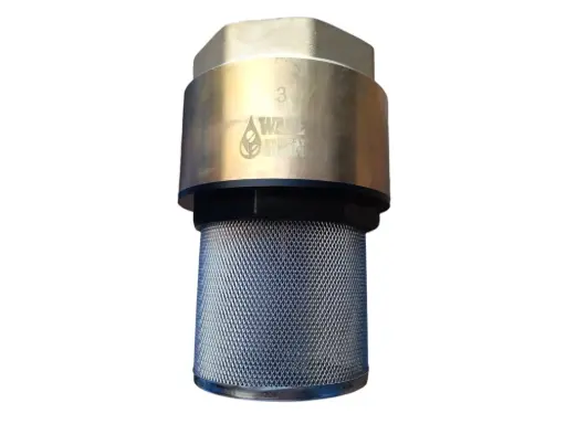[vcff04] CHECK PICHANCHA C/RESORTE PVC/EPDM 3" LATON MALLA