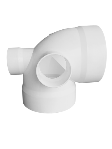 [cs9011050slit] CODO 90 PVC SANIT 110MM X 50MM, SALIDAS LAT IZQ Y TRAS