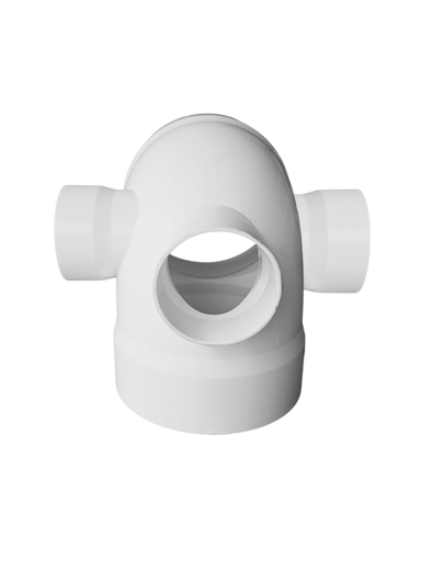 [cs90110503s] CODO 90 PVC SANIT 110MM X 50MM, SALIDAS 3 SALIDAS